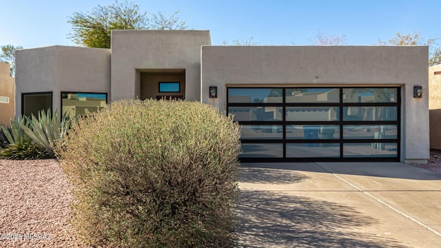 view of building exterior with a garage