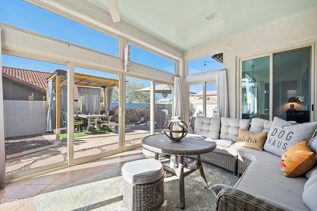 view of sunroom / solarium