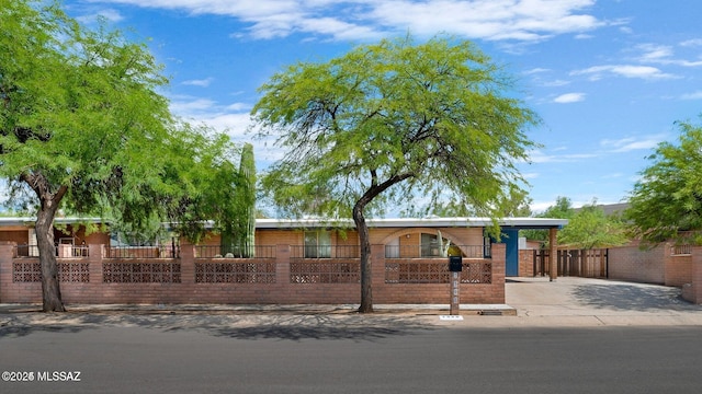 view of ranch-style home