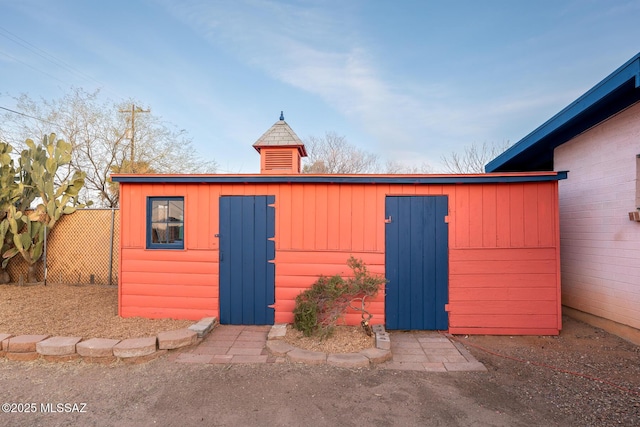 view of outdoor structure