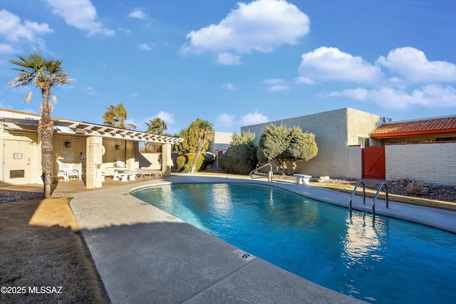 view of pool with a patio area