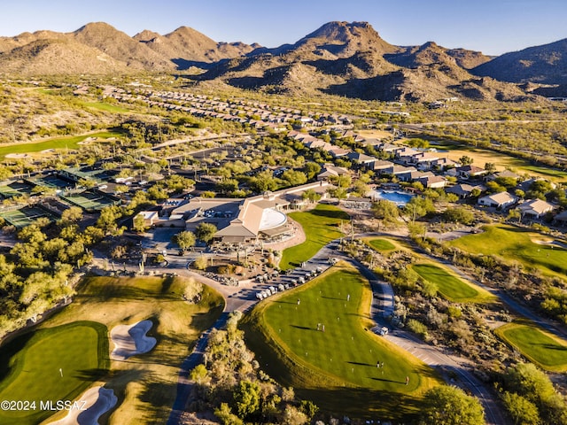 aerial view featuring a mountain view