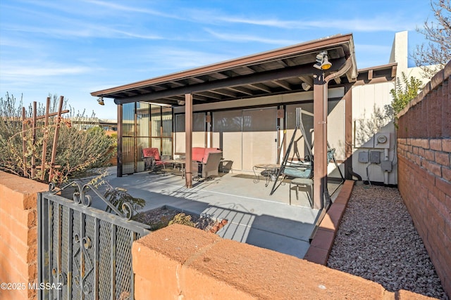 view of patio / terrace with a fenced backyard