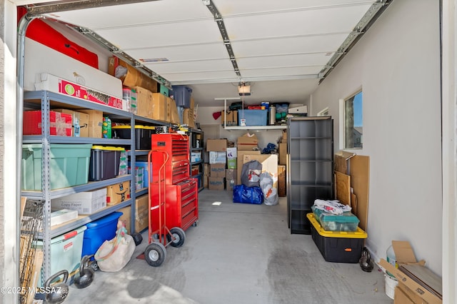 storage area with a garage