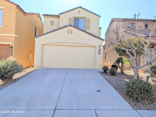 view of front facade with a garage