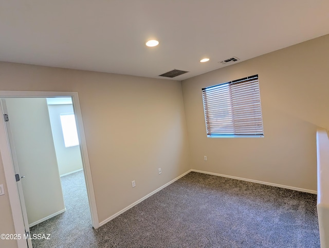 view of carpeted empty room