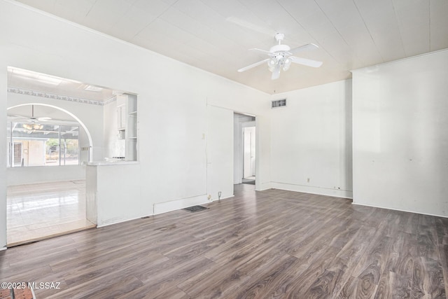 unfurnished room featuring hardwood / wood-style floors