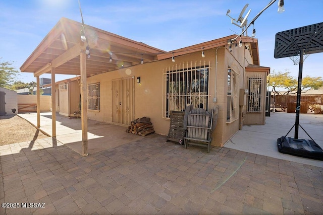 exterior space with a patio