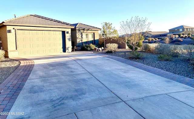 view of front facade with a garage