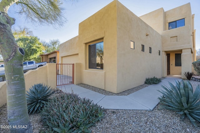 view of home's exterior featuring a garage