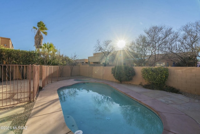 view of pool featuring a patio area