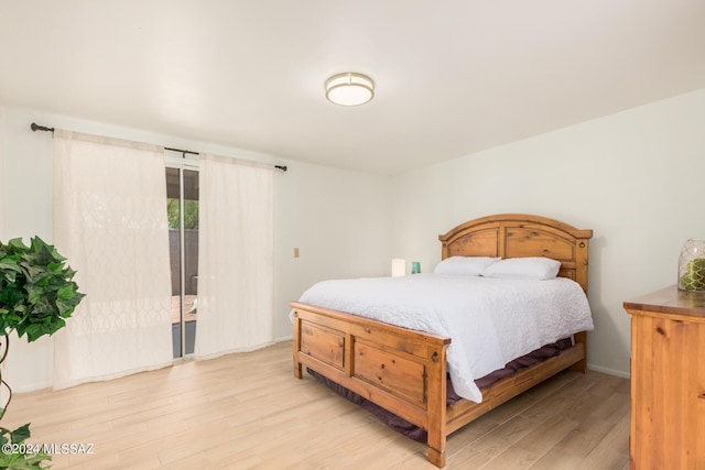 bedroom featuring light hardwood / wood-style flooring