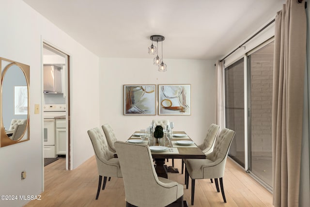 dining room featuring light hardwood / wood-style flooring