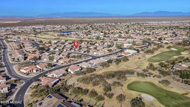 bird's eye view with a mountain view