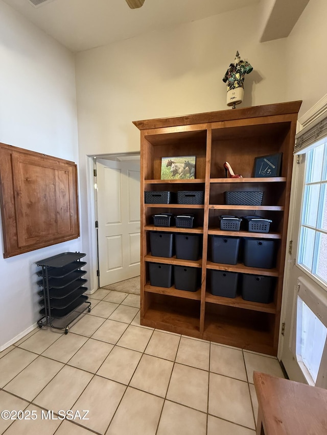 mudroom featuring light tile patterned floors