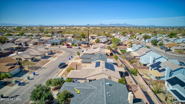 aerial view featuring a mountain view