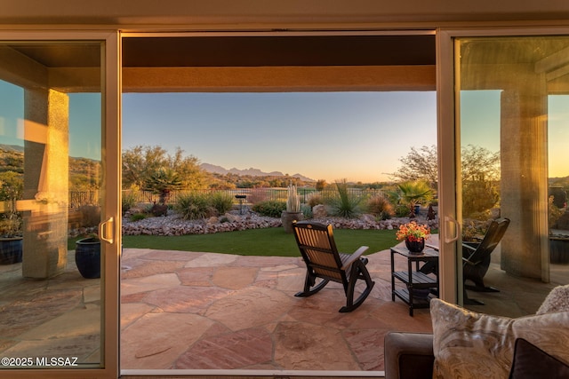 view of patio / terrace with a fenced backyard