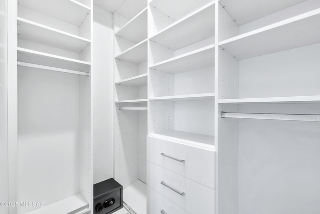 view of walk in closet