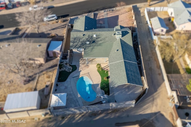 3873 W Allred St, Thatcher, AZ 85552 - aerial view of property and surrounding area with a pool