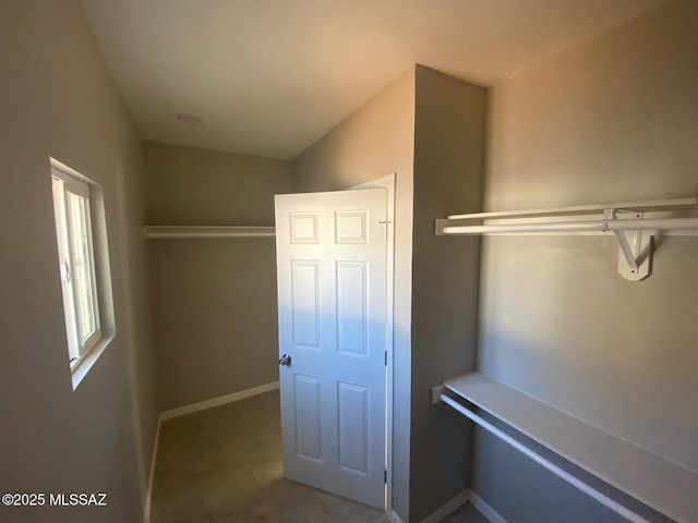 view of walk in closet