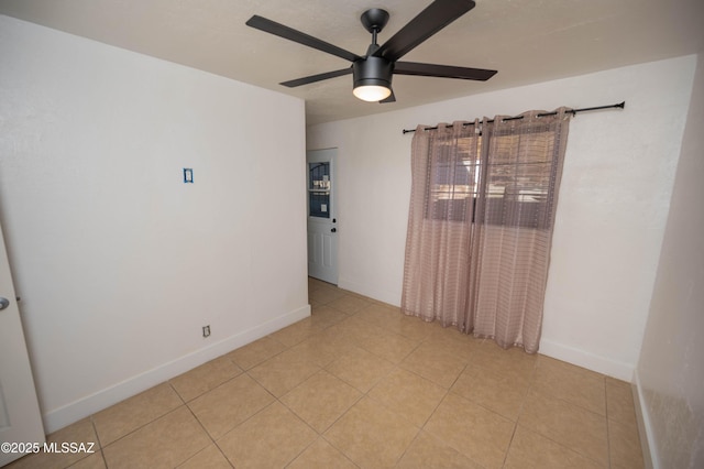 unfurnished room featuring ceiling fan