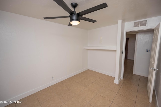 empty room featuring ceiling fan