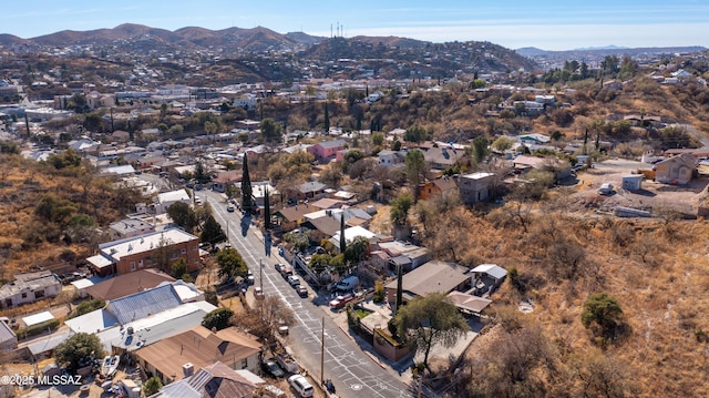 aerial view featuring a mountain view