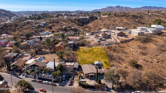 aerial view with a mountain view