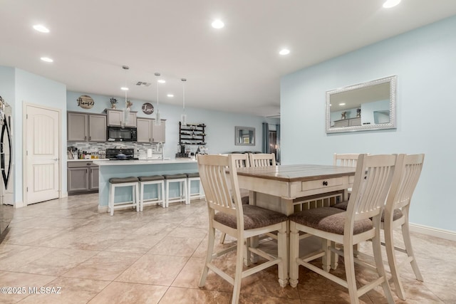 view of dining space