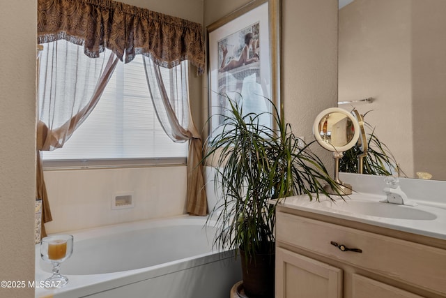 2578 W Mystic Mountain Dr, Tucson, AZ 85742 - full bath featuring vanity, a tub, and a textured wall