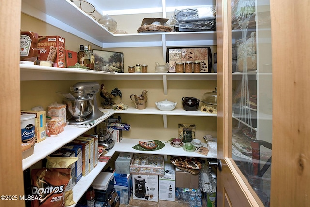 view of pantry