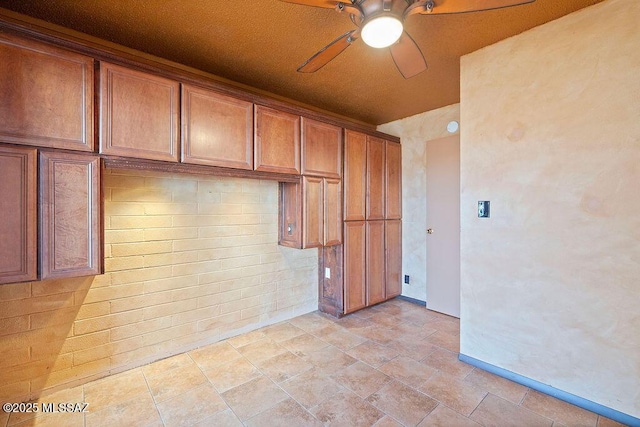 kitchen with ceiling fan