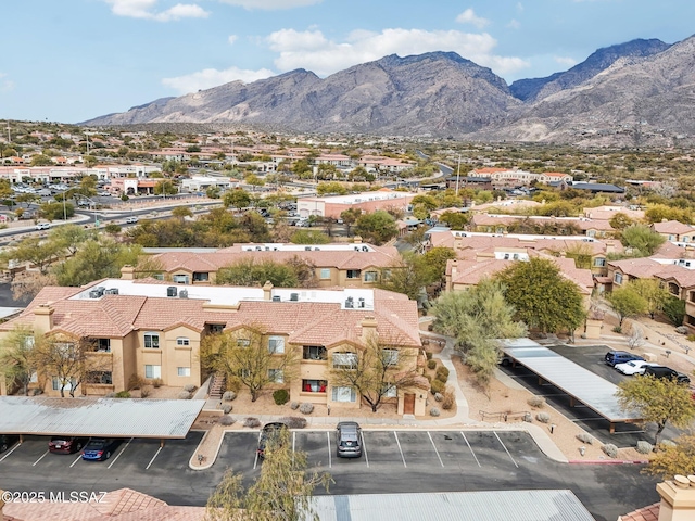 aerial view featuring a mountain view