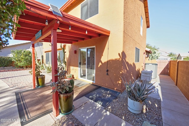 view of patio featuring central AC unit