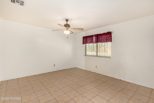 empty room featuring ceiling fan