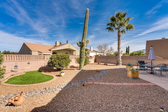 view of yard featuring a patio