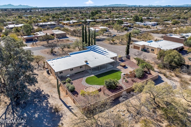 aerial view featuring a mountain view