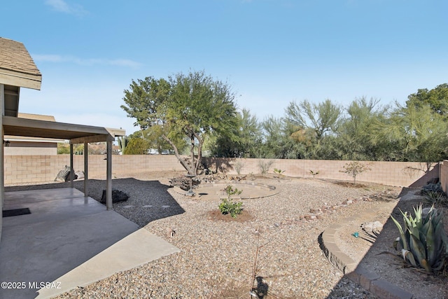 view of yard featuring a patio area