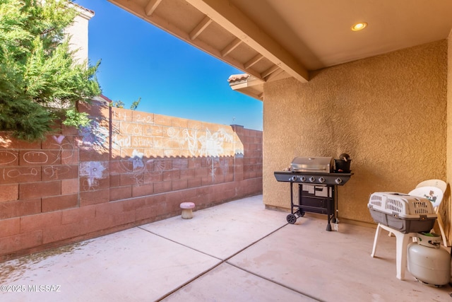 view of patio / terrace featuring grilling area