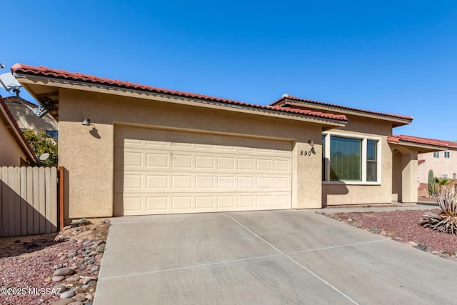 view of front facade featuring a garage