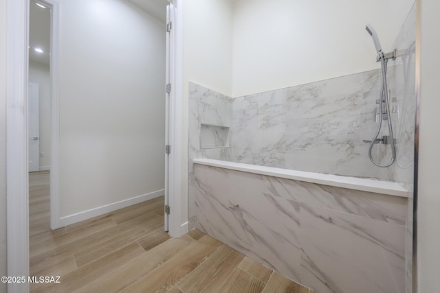 bathroom featuring walk in shower