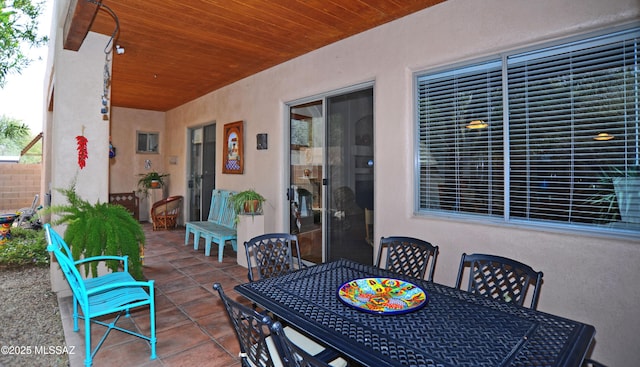 view of patio / terrace with outdoor dining area