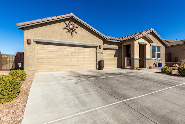 view of front of home featuring a garage