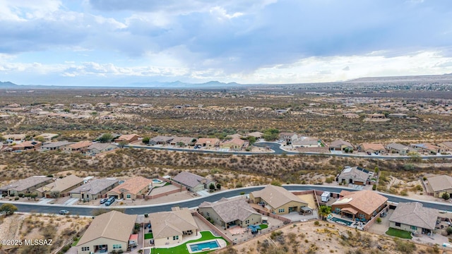 bird's eye view featuring a mountain view