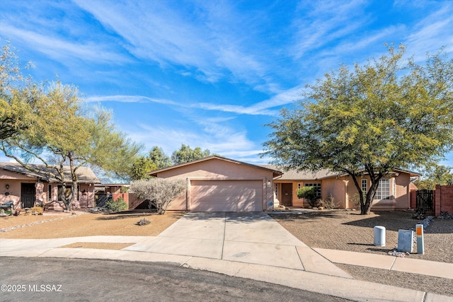 ranch-style house with a garage