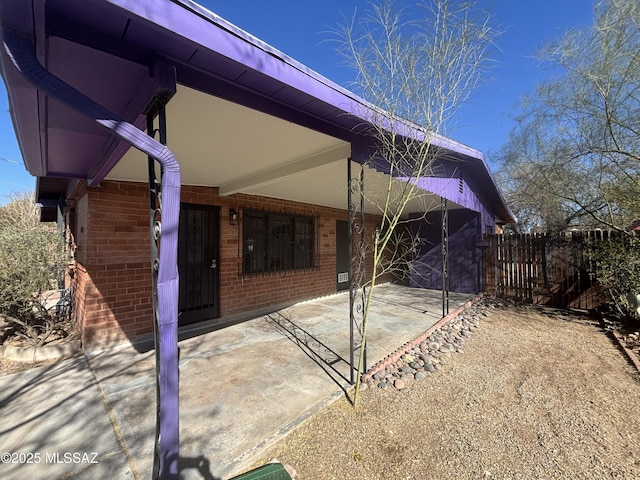 rear view of house featuring a patio area