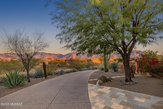 view of home's community featuring a mountain view