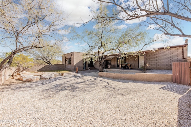 view of front of property with a patio area