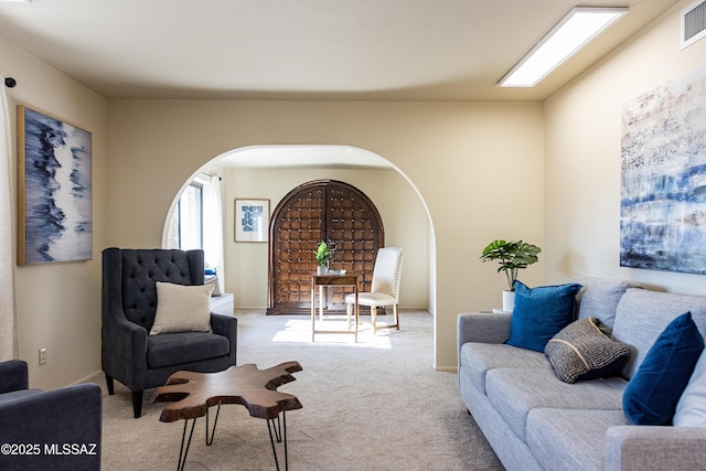 view of carpeted living room