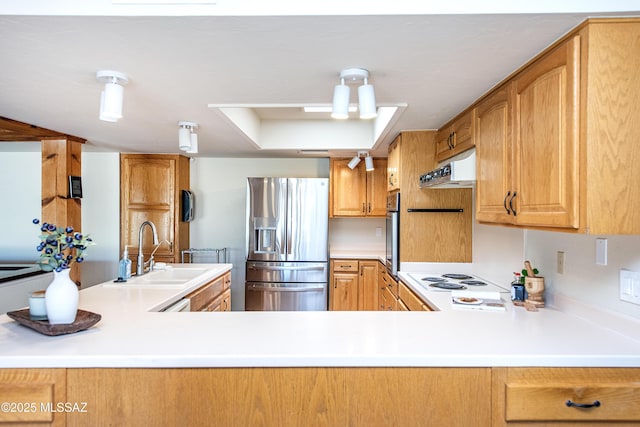 kitchen with appliances with stainless steel finishes and sink